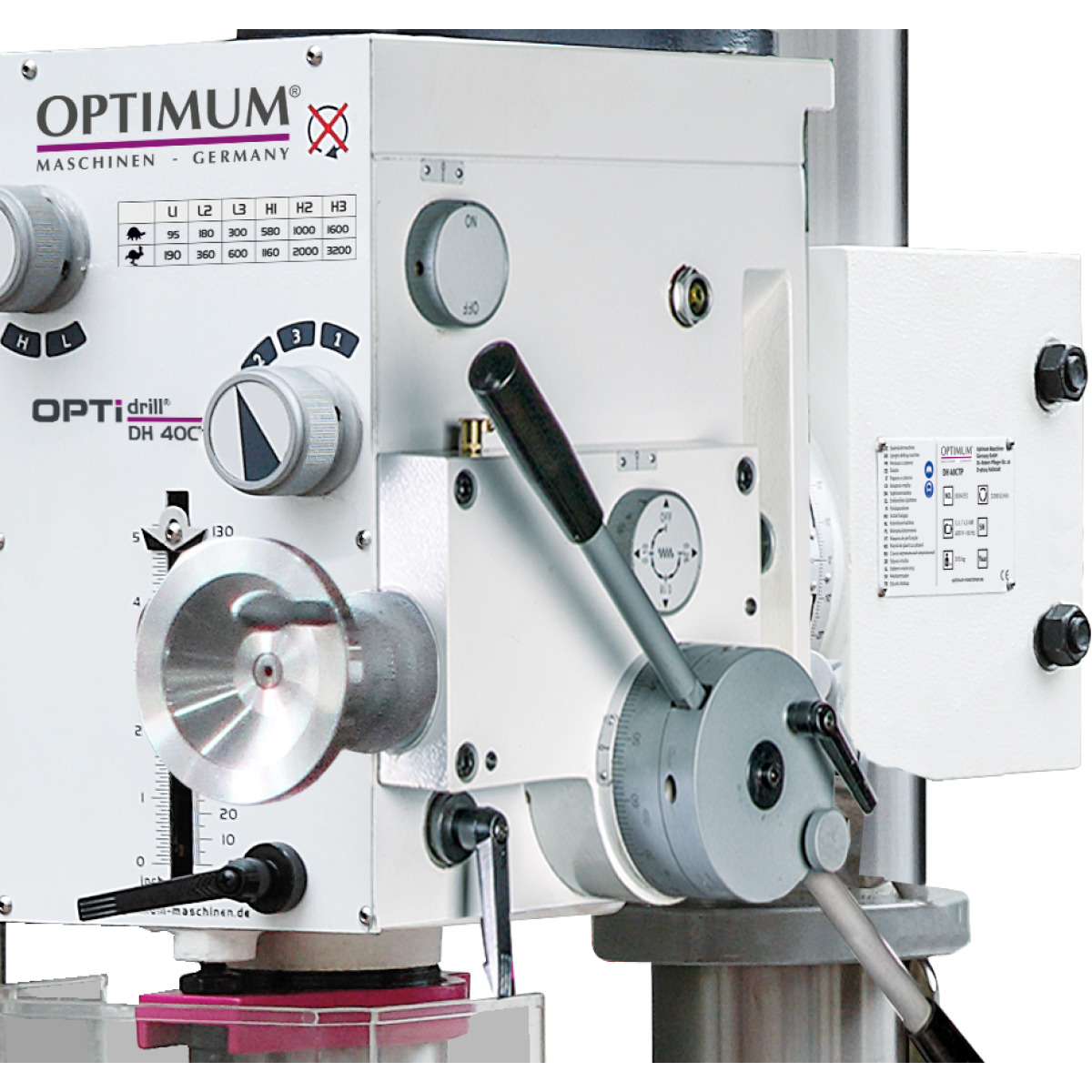 Optimum OPTIdrill DH 40CT Säulen-Getriebebohrmaschine mit Kreuztisch 3034349