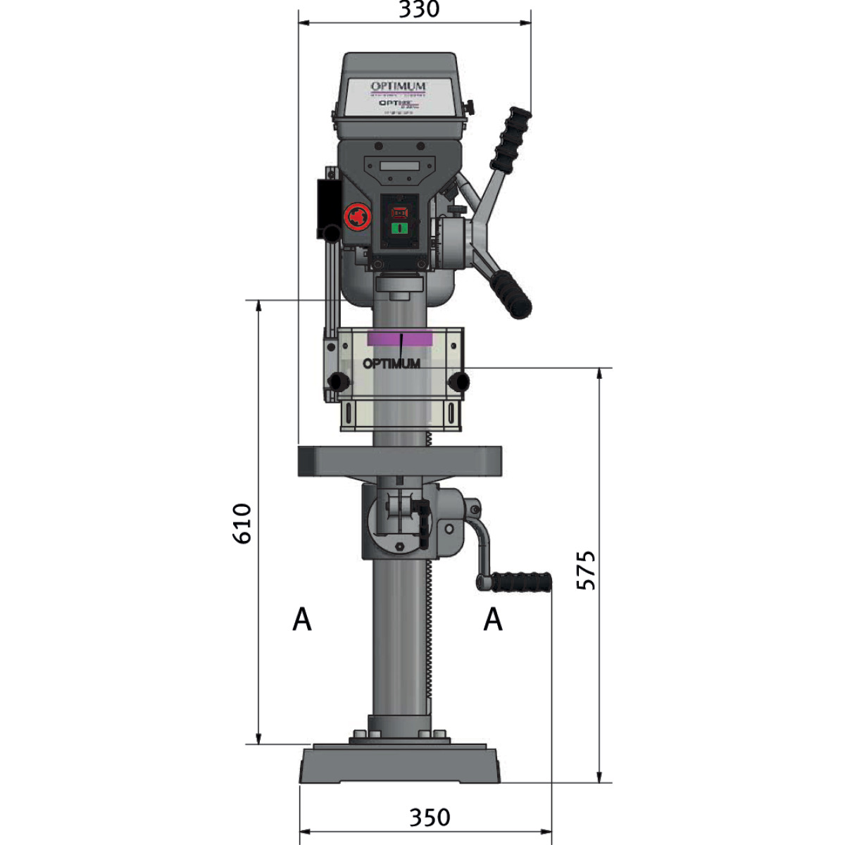 Optimum OPTIdrill D 23Pro (230 V) Tischbohrmaschine 3003015