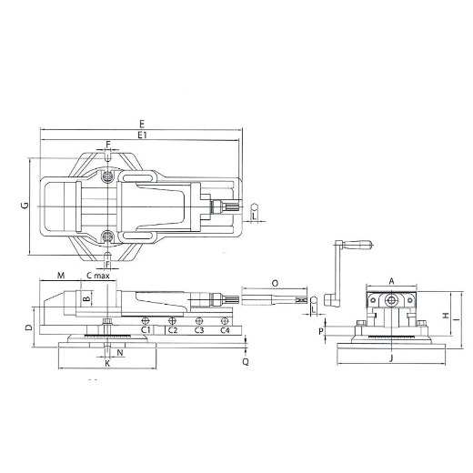 ELMAG Hydraulik-Maschinenschraubstock (82820)