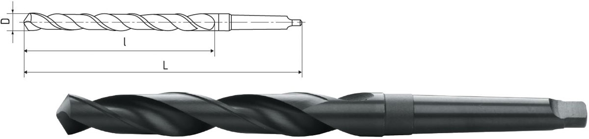 ELMAG HSS Co5-Spiralbohrer mit Morsekegel DIN 345 (71766)