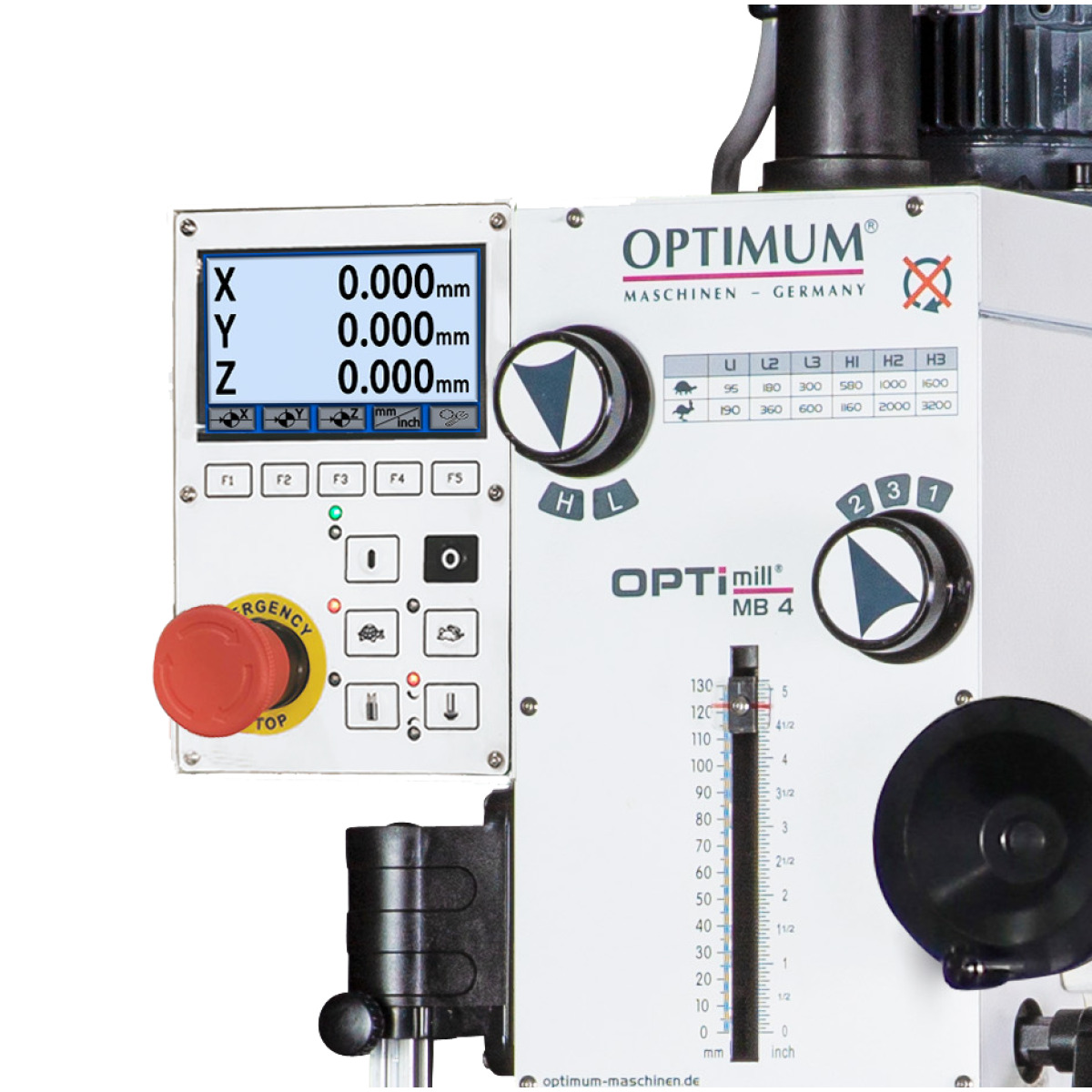 Optimum OPTImill MB 4D Präzisions-Bohr-Fräsmaschine 3338448