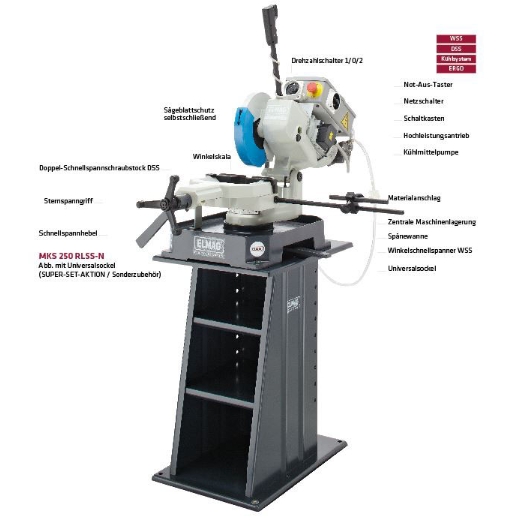 ELMAG Metall-Kreissägemaschine MKS 250 RLSS-N - SUPER-SET-AKTION (78020)