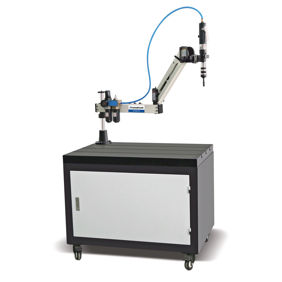 Metallkraft  GS 1000-12 P Aktions-Set inkl. Unterbau Pneumatische Gewindeschneidmaschine 4450012SET