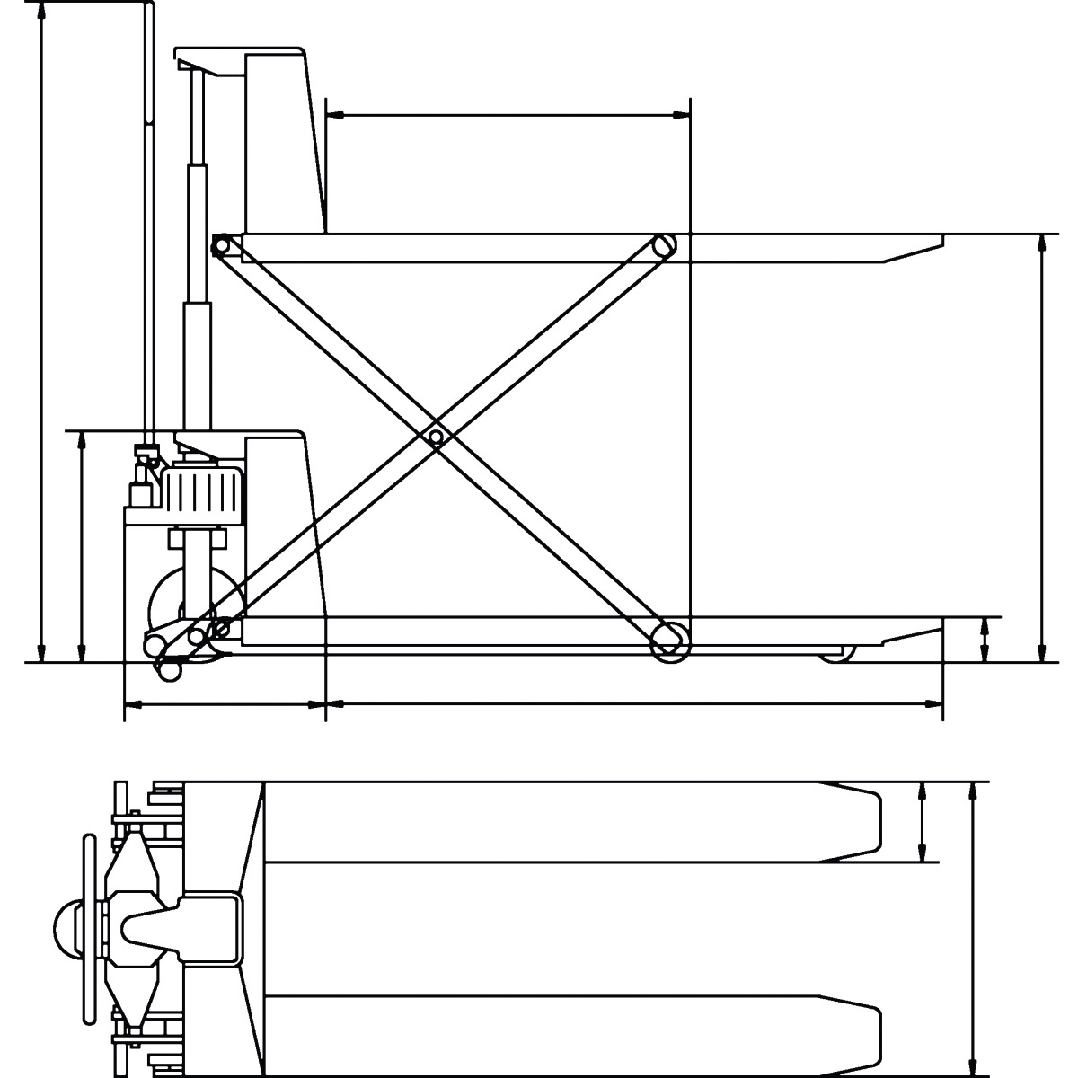 Unicraft  PHH 1001 Scherengabelhubwagen 6150100