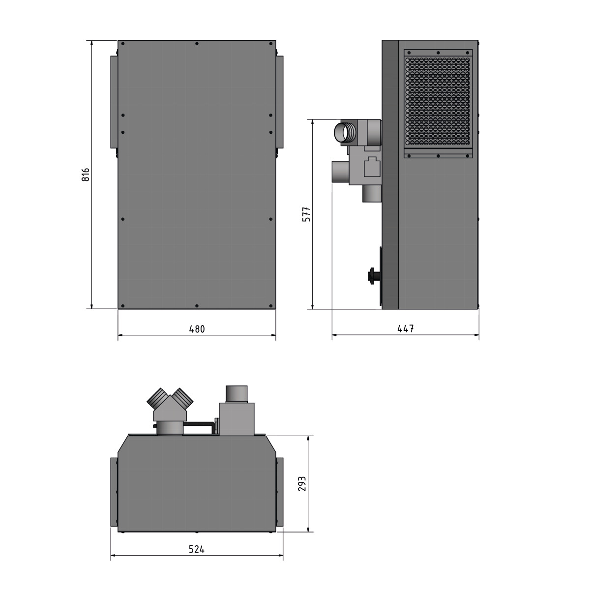 Optimum  GU 2 Maschinenunterbau mit Absaugung 3107115