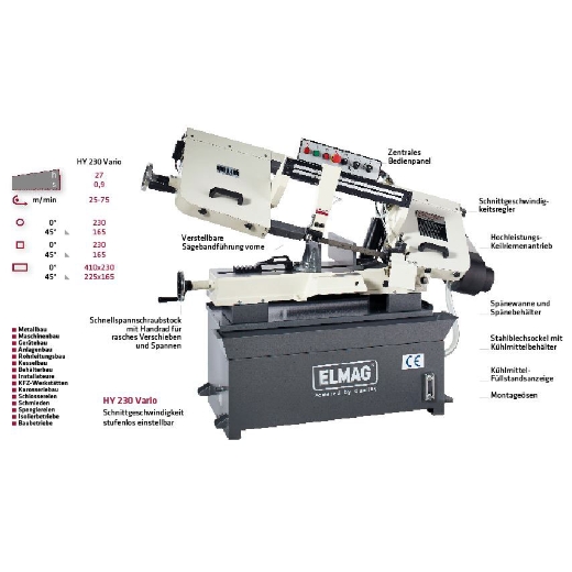 ELMAG Metall-Bandsägemaschine Modell HY 230 VARIO (78105)