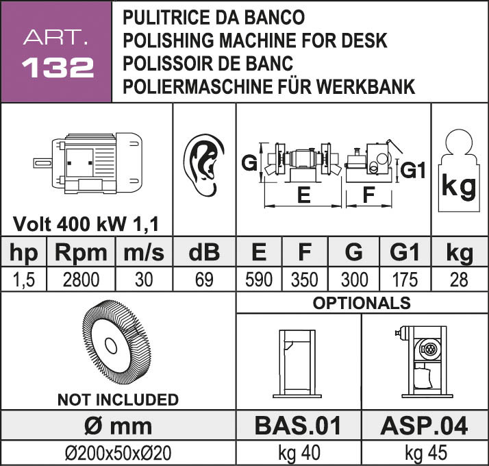 Aceti Doppel-Poliermaschine ART 132