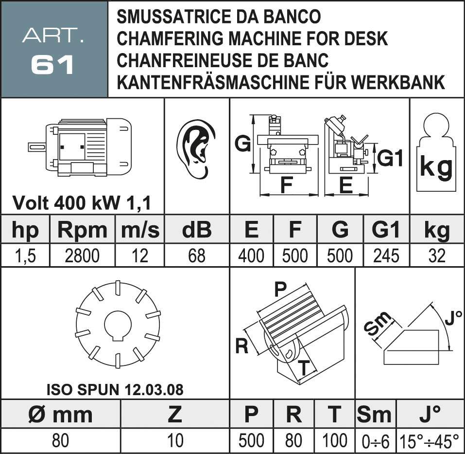 Aceti Kantenfräsmaschine ART 61