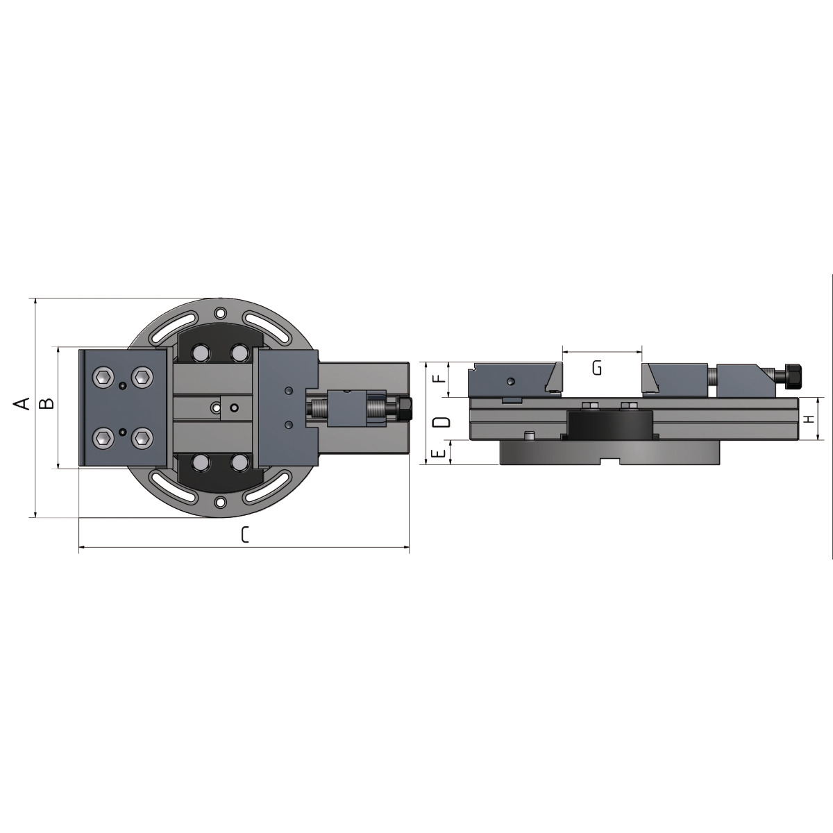 Optimum  PNM 125 Niederzugschraubstock 3355553