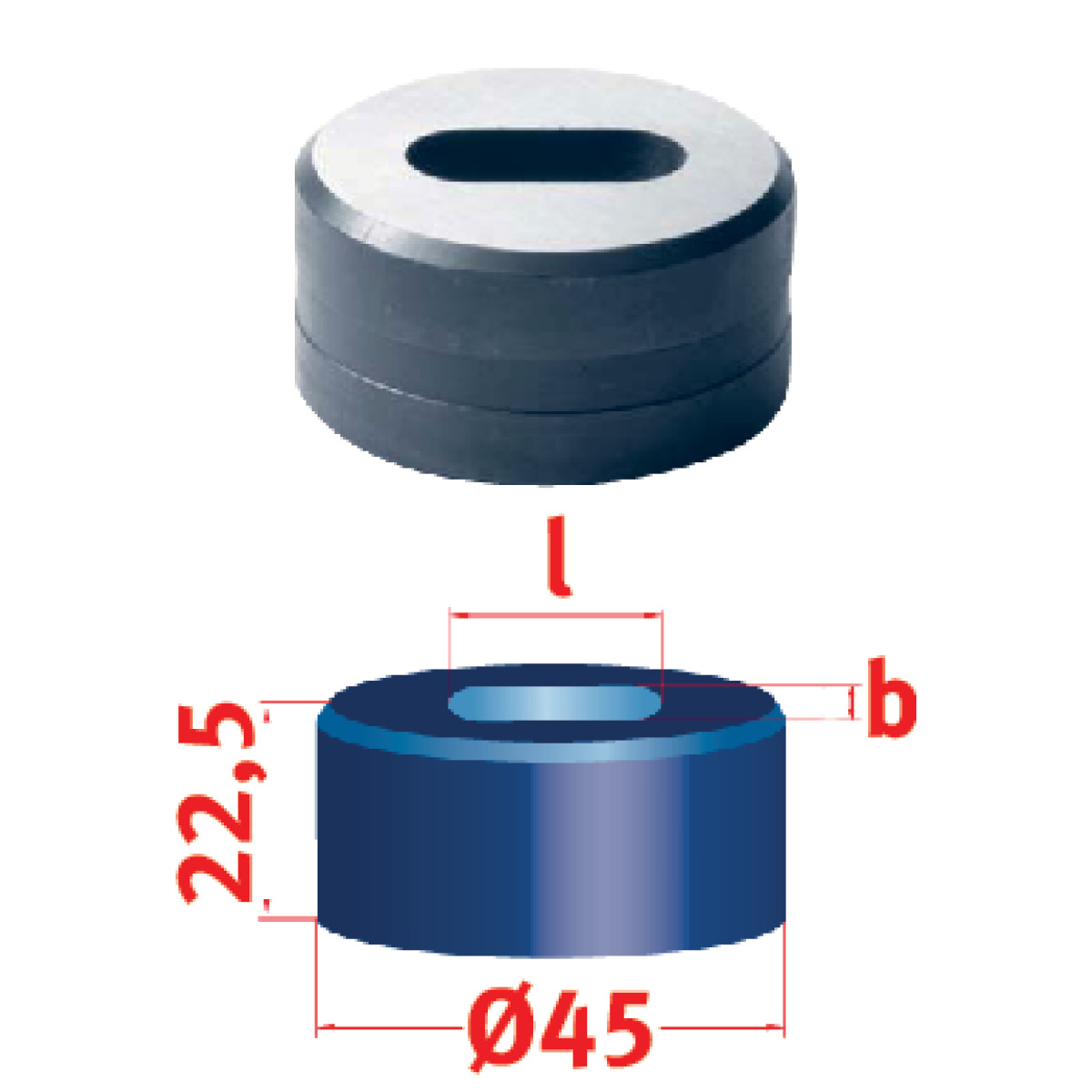 Metallkraft  Nr.45 25,8 x 30,3 mm Langlochmatrize 3889425,8X30,3