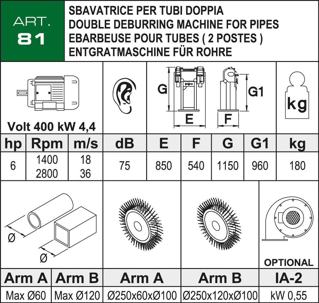 Aceti Bürstmaschine ART 81