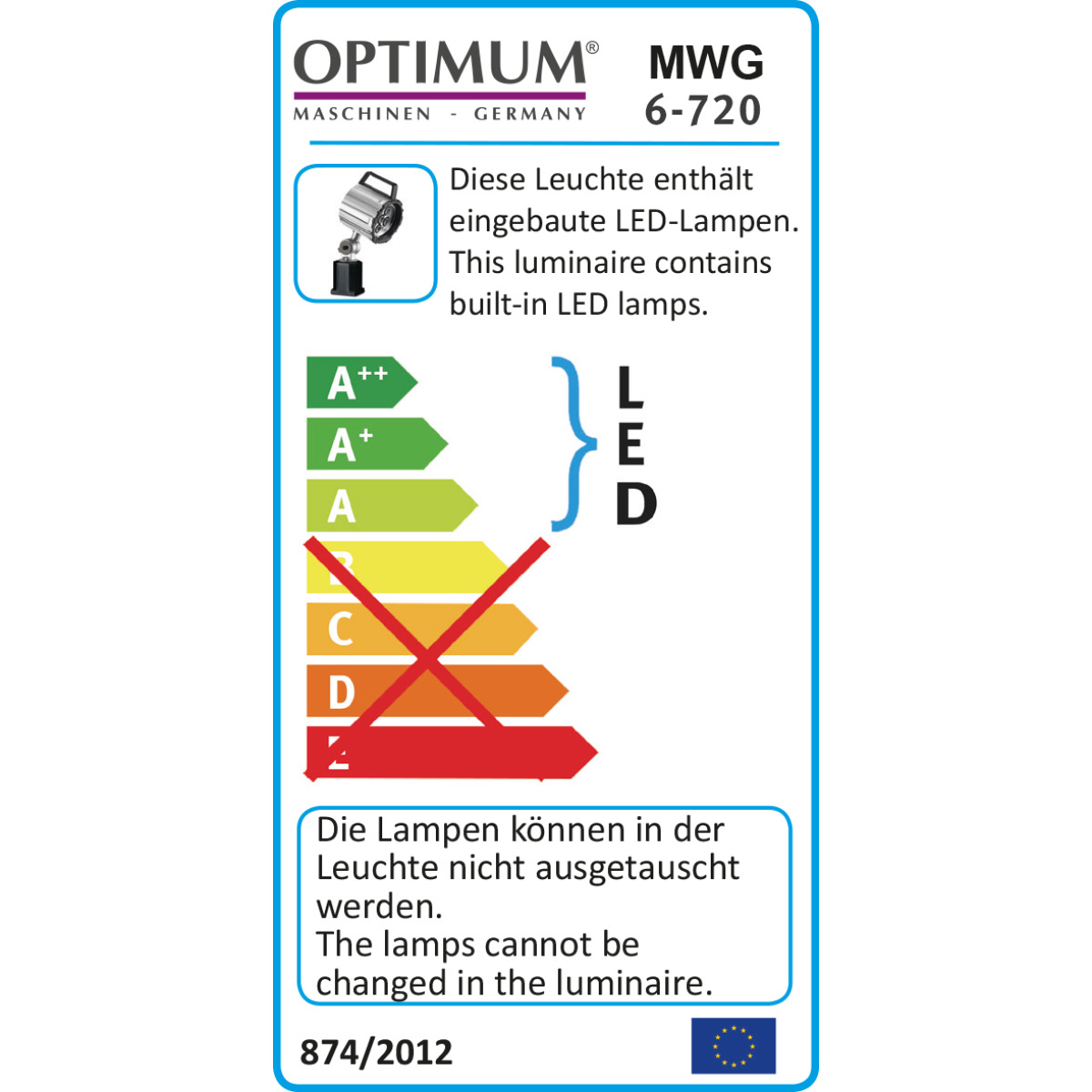 Optimum MWG 6-720 LED Maschinen- und Werkstattleuchte 3351053