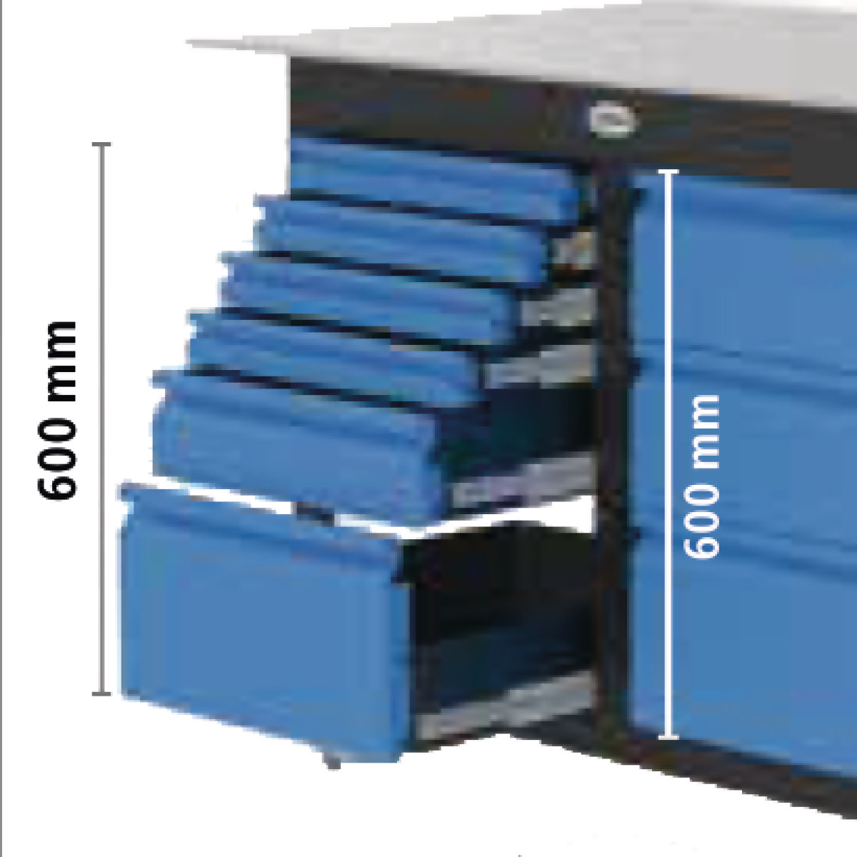 Schweisskraft Siegmund Workstation 1212 geschlossen inklusive 3 Schubladen Werkbank 191164607