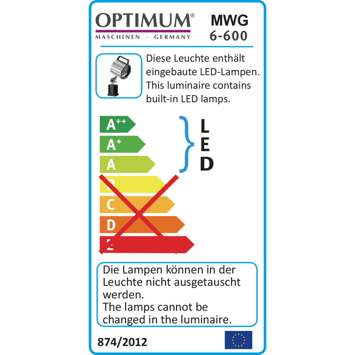 Optimum MWG 6-600 LED Maschinen- und Werkstattleuchte 3351052