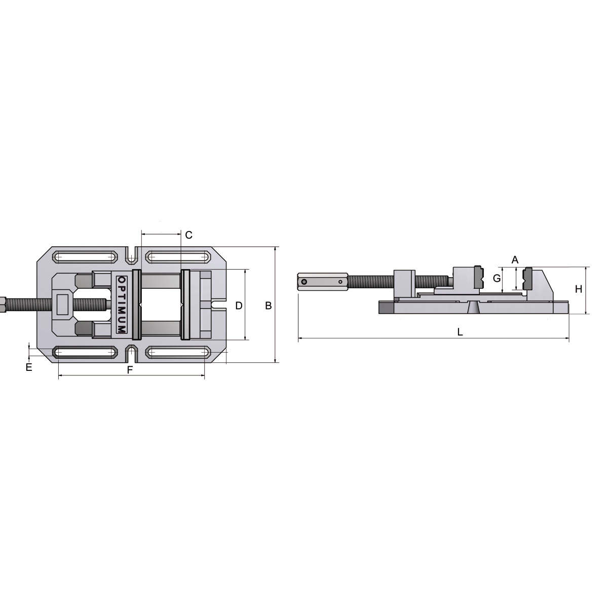 Optimum BSI 140 Maschinenschraubstock 3000214