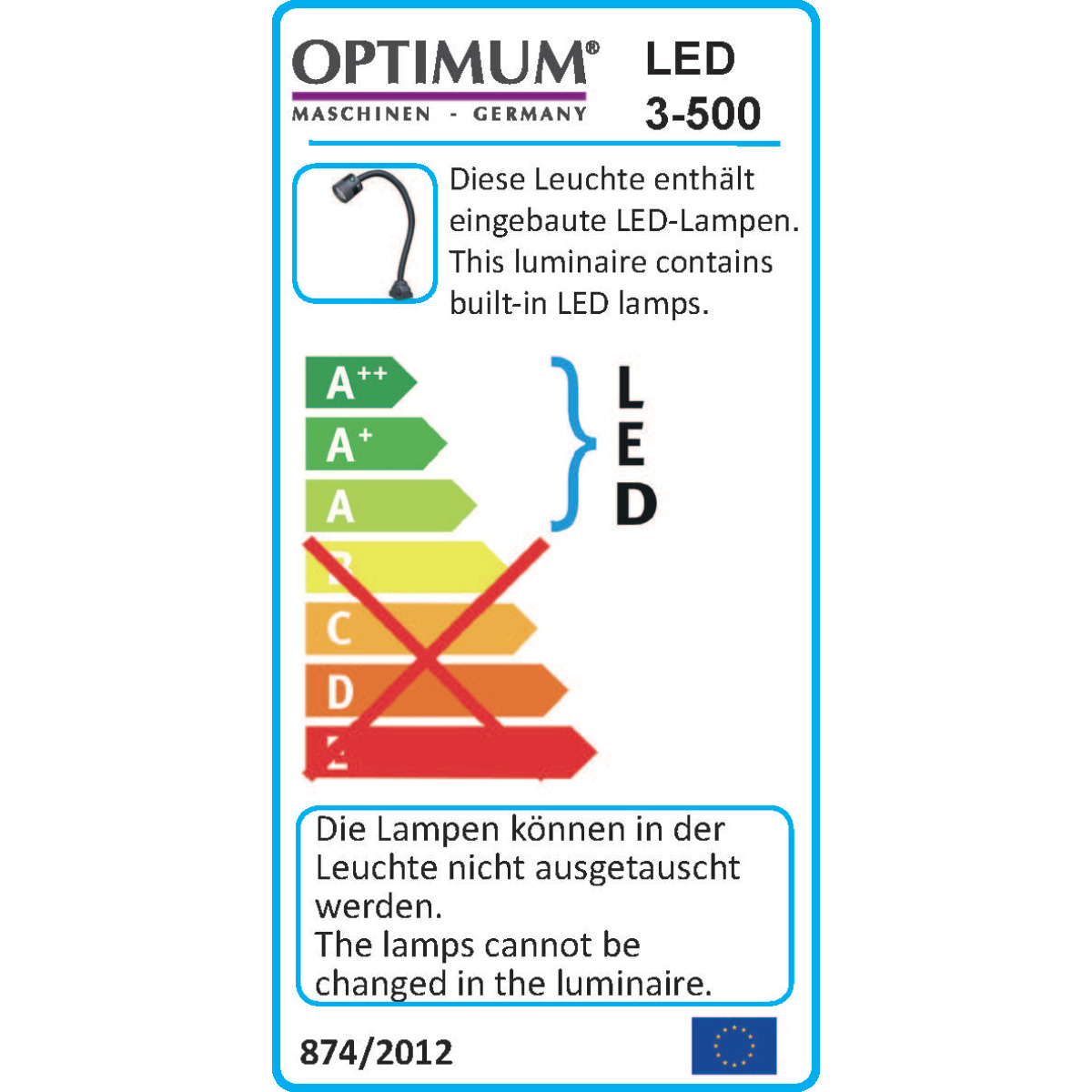 Optimum LED-Maschinenlampe LED 3-500 - 3351010