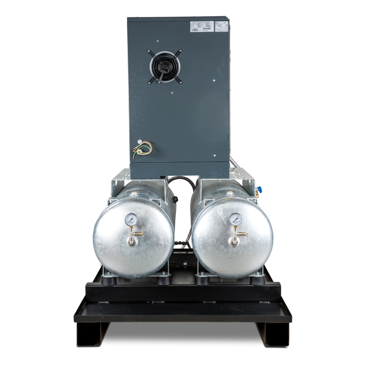 Aircraft A-DUO-MICRO SE 4.0-10 2x100 Schraubenkompressor mit Rippenbandriemenantrieb auf 2 x 100 l Behälter 2091624