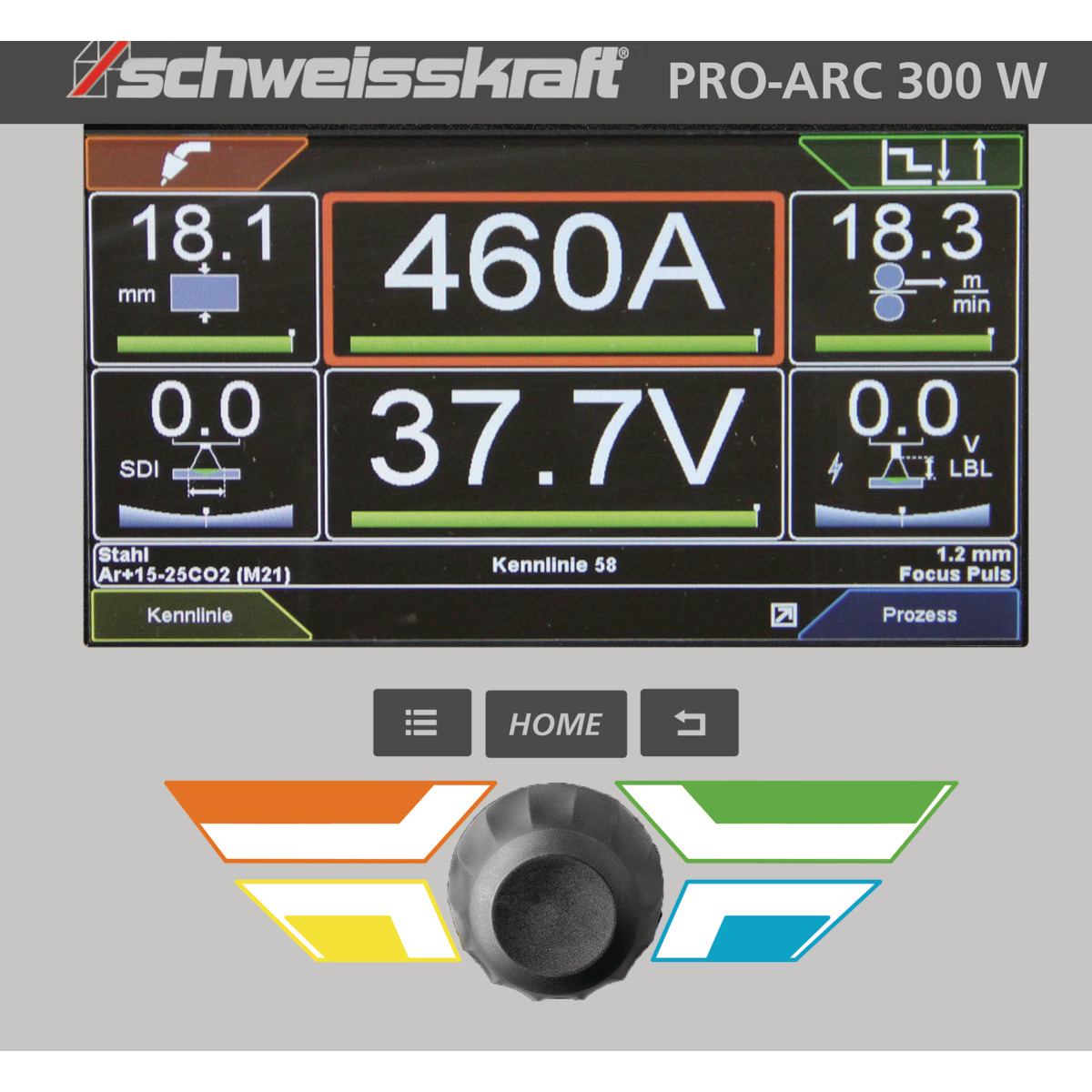 Schweisskraft PRO-ARC 400 WS (Fahrwagen Profi, Bedienfeld oben) Aktions-Set MIG/MAG Inverter-Schweißgerät 1086540SET