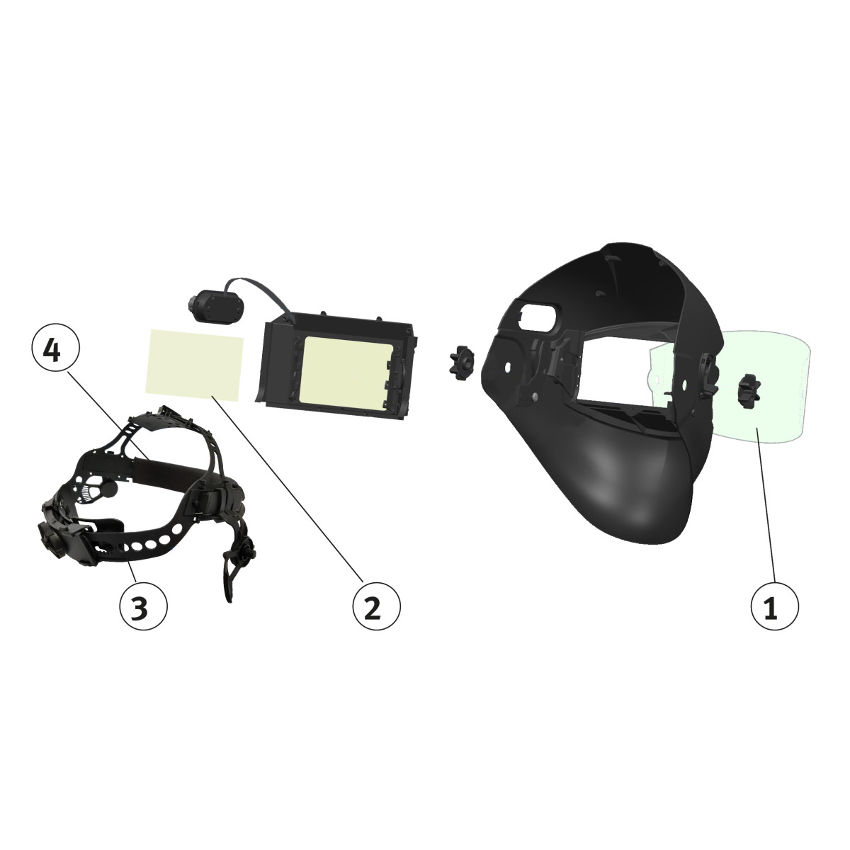 Schweisskraft VarioProtect XXL-W F-TC AIR Automatik-Schweißschutzhelm 1654105
