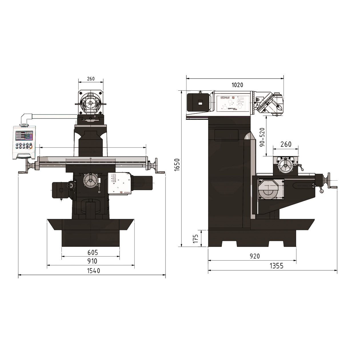 Optimum OPTImill MT 130S Universalfräsmaschine 3344110