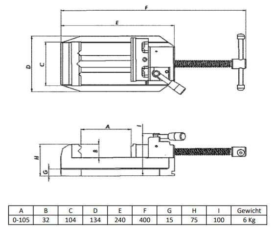 ZIMMER Schraubstock FV 100 inkl. Schnellverstellung