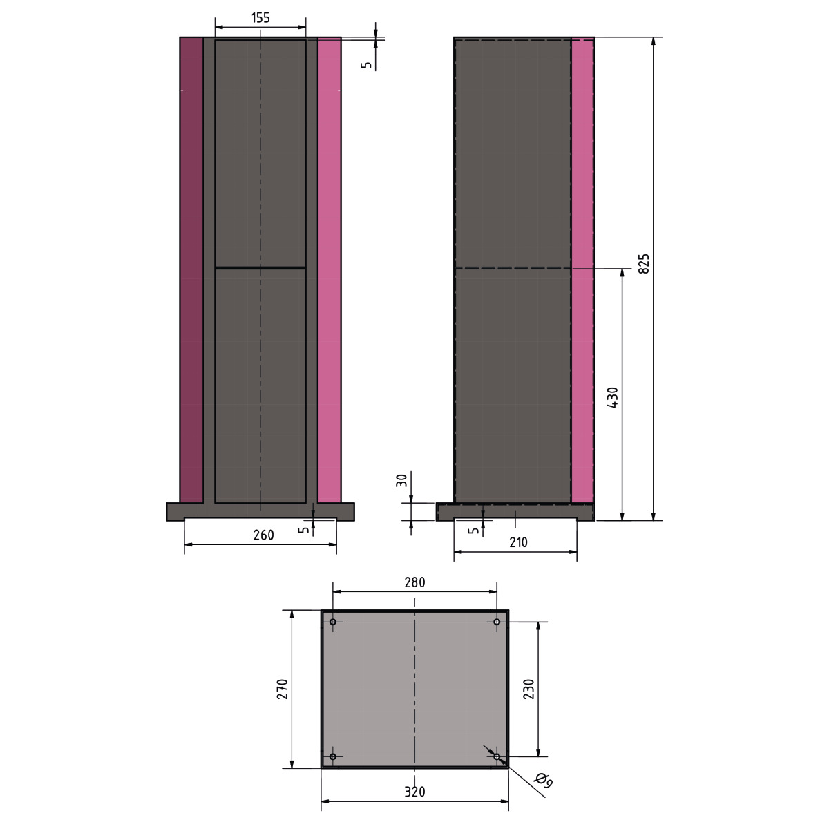 Optimum  GU 3 Maschinenunterbau 3107118