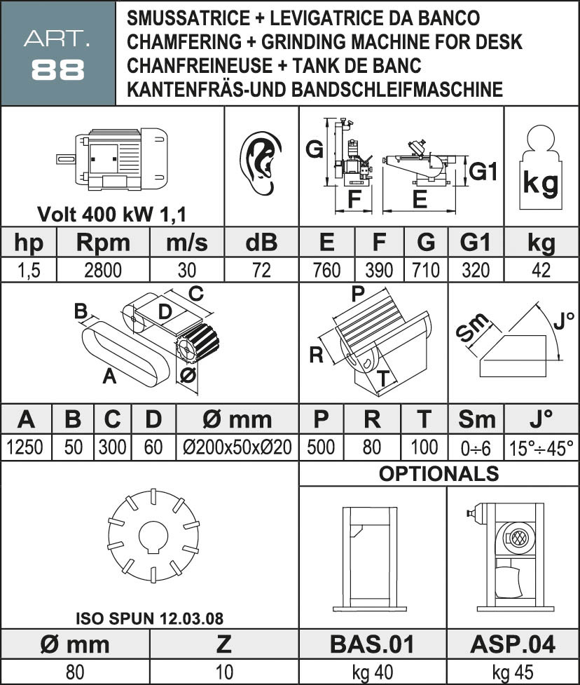 Aceti Bandschleif- und Kantenfräsmaschine ART 88