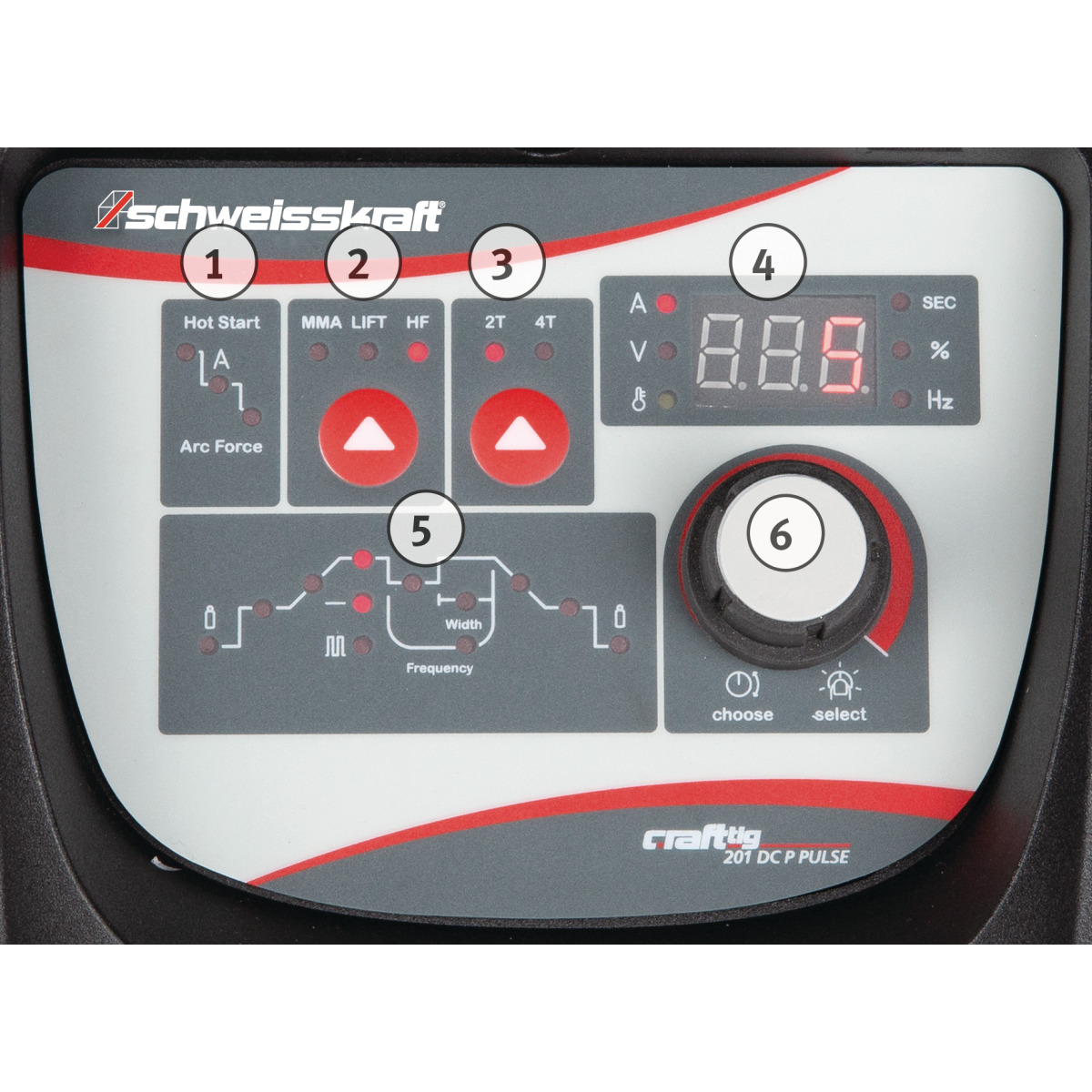 Schweisskraft CRAFT-TIG 201 DC P PULSE Tragbarer WIG DC Inverter 1074201
