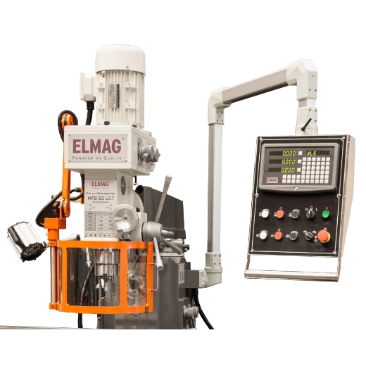 ELMAG Getriebe Fräs- und Bohrmaschine MFB 50 LGT inkl. 3-Achs-Positionsanzeige (82152)