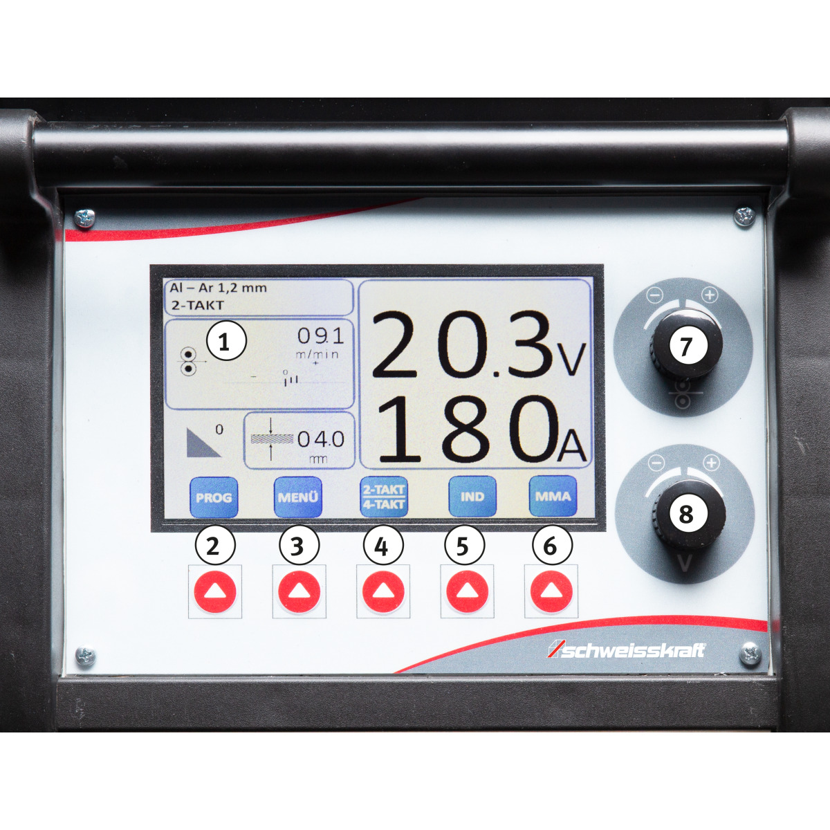 Schweisskraft SYN-MIG 403i SC-WS digital Set Fahrbarer MIG/MAG-Inverter 1089142SET