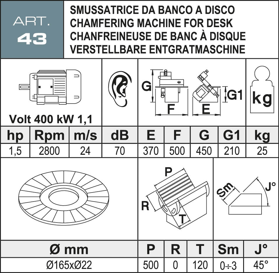 Aceti Kantenschleifmaschine ART 43