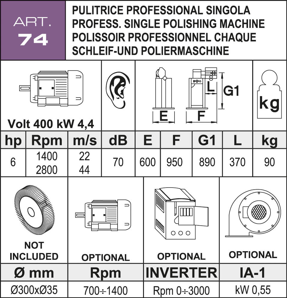 Aceti Poliermaschine ART 74