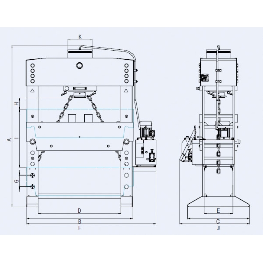 ELMAG Hydraulische Werkstattpresse XL PREMIUM WPMEH 200/2 (81822)