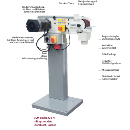 ELMAG Bandschleifmaschine BSM 100x1220 N, 230 Volt (82037)