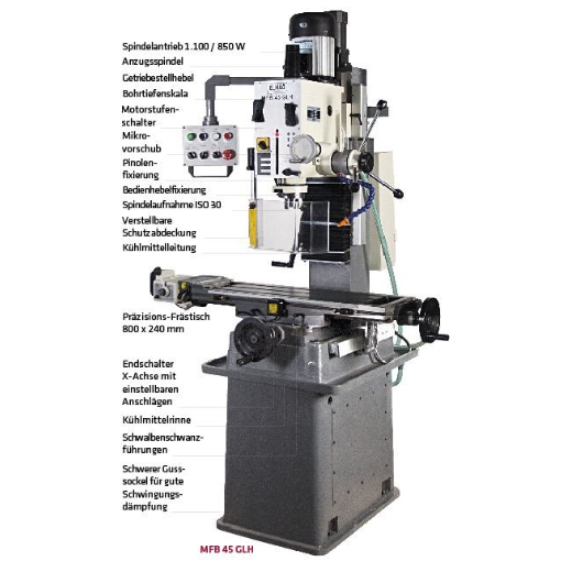 ELMAG Getriebe Fräs- und Bohrmaschine MFB 45 GLH (82130)
