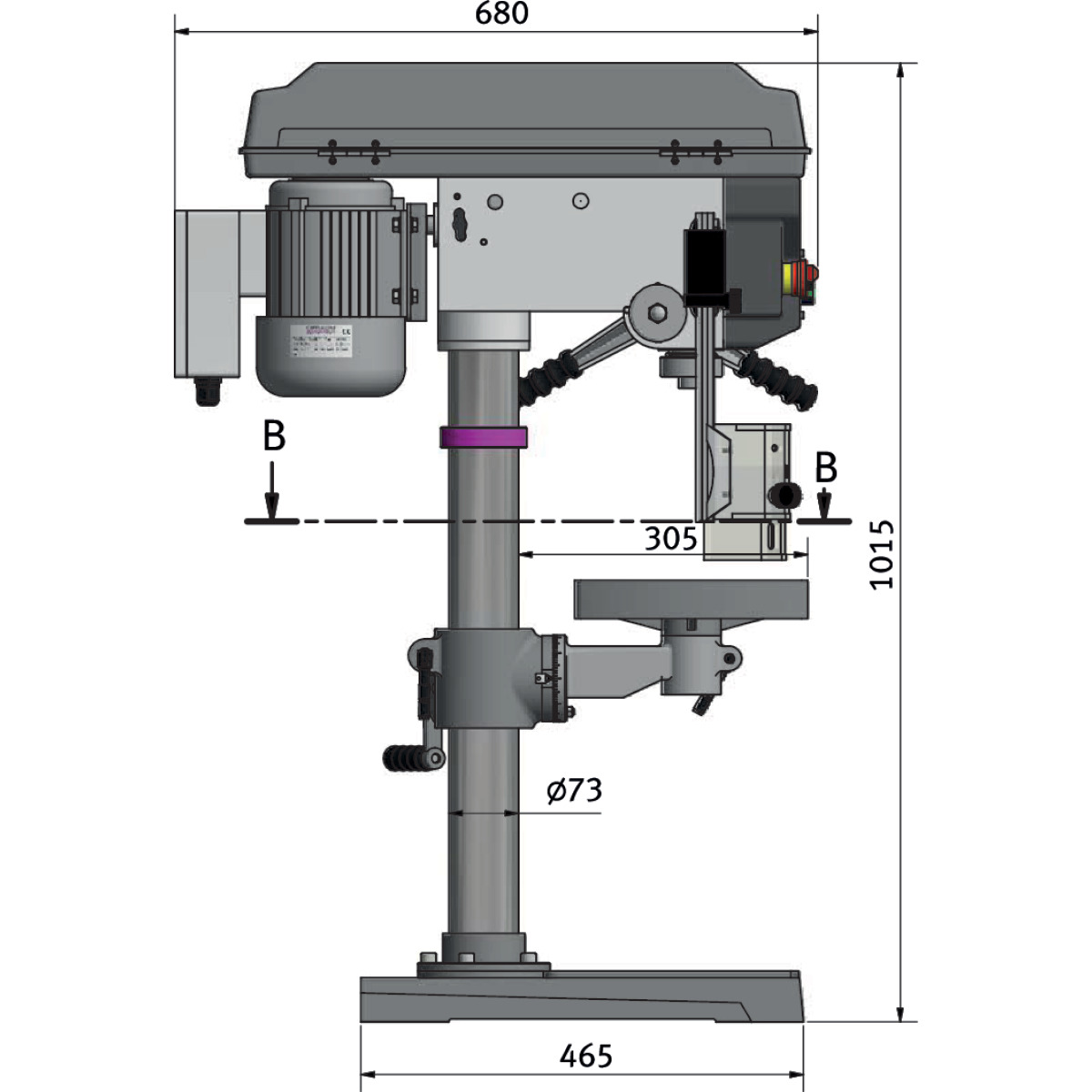 Optimum OPTIdrill D 23Pro (230 V) Tischbohrmaschine 3003015