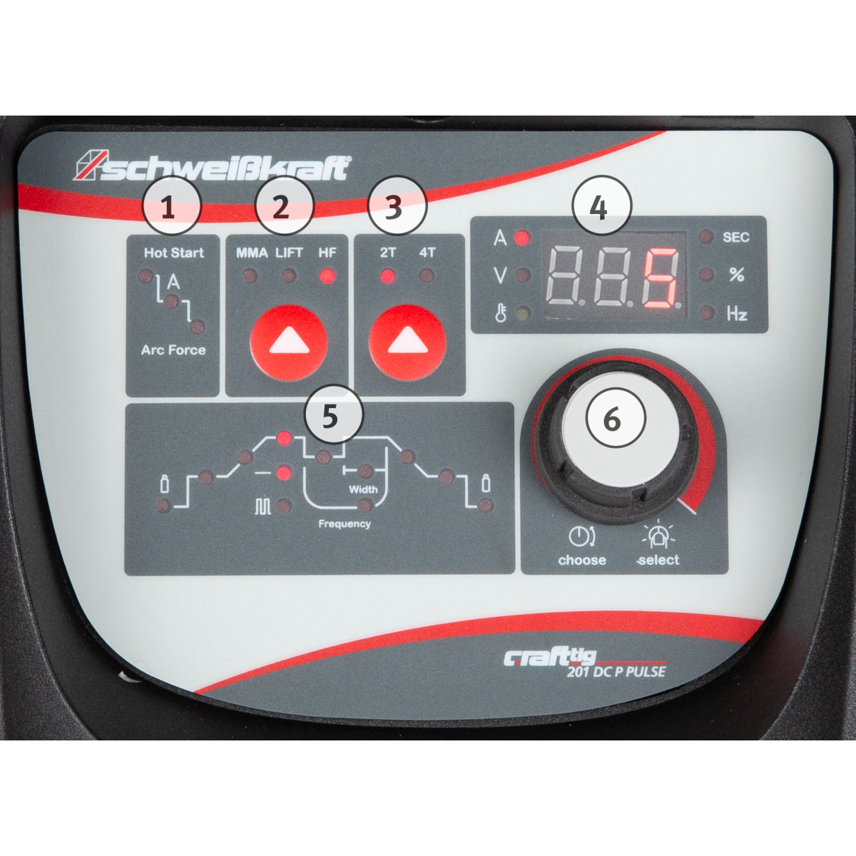 Schweisskraft CRAFT-TIG 201 DC P PULSE Set Tragbarer WIG DC Inverter 1074201SET