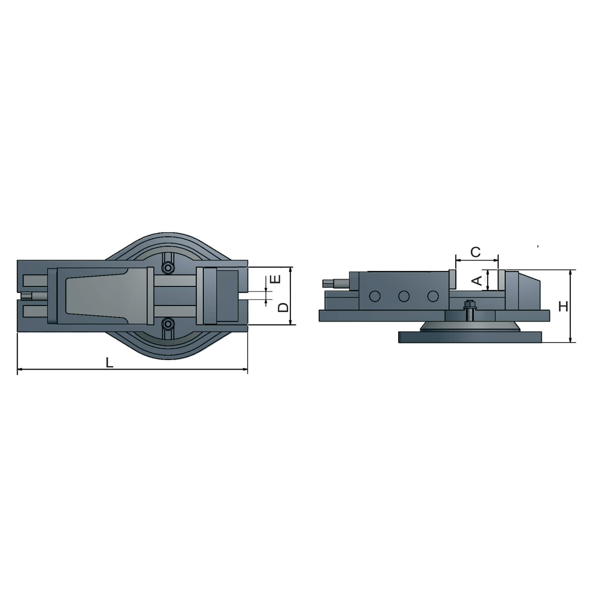 Optimum HMS 150 Hydraulischer-Maschinenschraubstock 3355150
